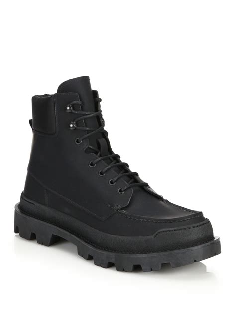 prada lug sole boots|Black Leather booties .